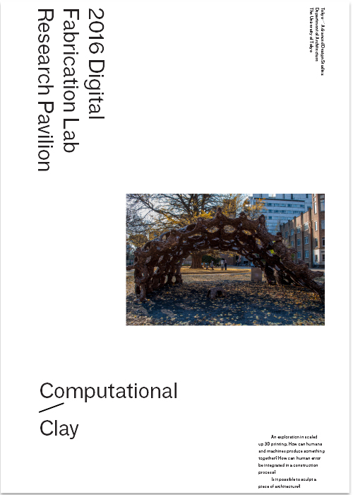 Draft of Cover of Computational Clay Pavilion Book